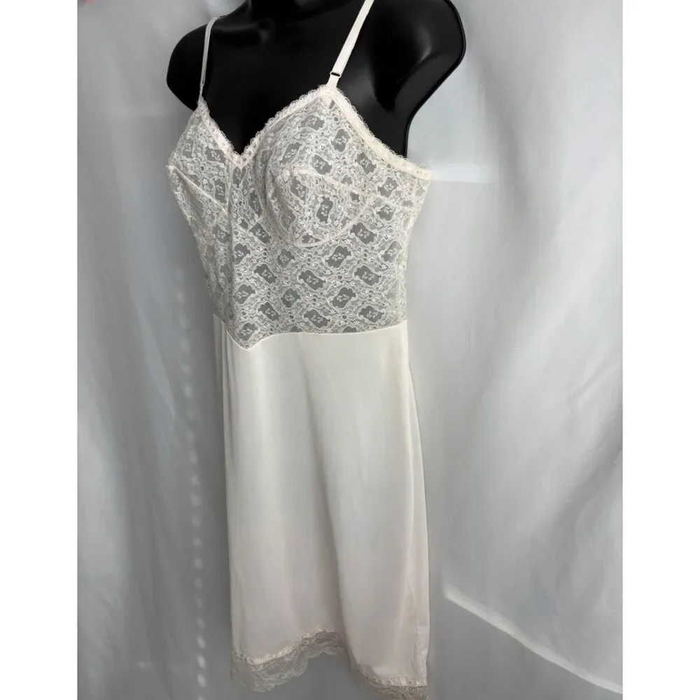 Vintage Legacies Blush Pink Nightgown Sexy Retro Victorian sz M Lace Trim Dress